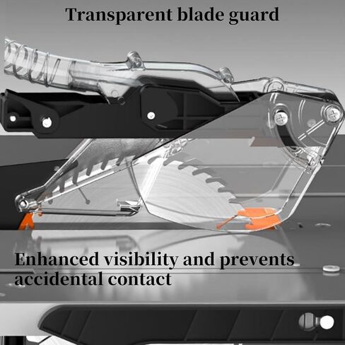 Garvee Dust-Free Table Saw, 15 Amp 8.5 in Portable Jobsite Table Saw with Protective Cover, 5000RPM, 98% Vacuuming Rate, 90° Cross Cut 0-45° Bevel Cut for DIY Woodworking, Metal, Plastic in Kuwait
