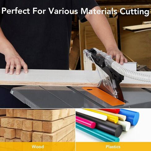 Garvee Dust-Free Table Saw, 15 Amp 8.5 in Portable Jobsite Table Saw with Protective Cover, 5000RPM, 98% Vacuuming Rate, 90° Cross Cut 0-45° Bevel Cut for DIY Woodworking, Metal, Plastic in Kuwait