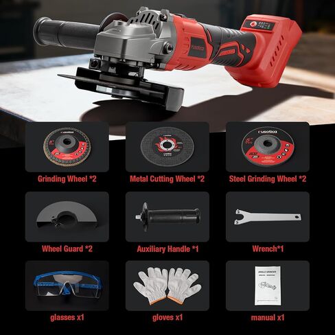 Angle Grinder Cordless for Milwaukee M18 Battery, Brushless, 4 1/2" Cordless Grinder, Variable Speed, Powerful 18V Angle Grinder Tool for Grinding Polishing Cutting (Battery Not Included) in Kuwait