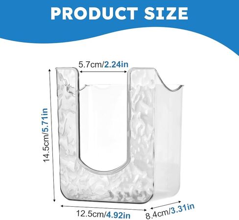 CALIDAKA Wall Mounted Wipes Dispenser 2 Pack Adhesive Tissue Box Holder | Stores refill wet wipe packs off the counter on smooth bathroom, toilet, kitchen, or laundry room walls in Kuwait