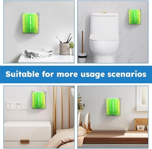 CALIDAKA Wall Mounted Wipes Dispenser 2 Pack Adhesive Tissue Box Holder | Stores refill wet wipe packs off the counter on smooth bathroom, toilet, kitchen, or laundry room walls in Kuwait