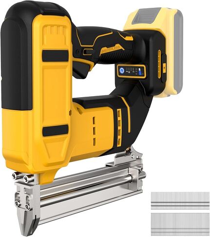 18 Gauge Brad Nailer & Staple Gun for Dewalt 20V MAX Battery (No Battery) | 2-in-1 Battery Powered Nail Gun with 2000 Nails, Cordless Electric Nail Gun for Woodworking, Framing, DIY & Home Improvement in Kuwait