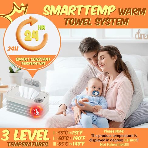 2026 New Baby Wipe Warmer and Baby Wet Wipes Dispenser | Foldable Portable Large Capacity Baby Wipes Warmer for Babies | Innovative Foldable Design | Fast and Even Heating Diaper Wipe Warmer in Kuwait