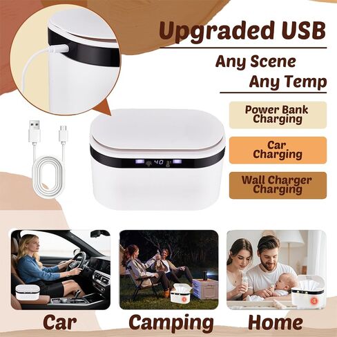 Baby Wipe Warmer, Wet Wipe Warmer 5 Modes of Temperature Heating Control Dual Heat for Baby's Comfort Large Capacity Wipes Dispenser Diaper for Babies & Adult, Wipe Warmer with Night Light in Kuwait
