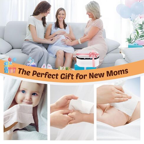 Baby Wipe Warmer, Wet Wipe Warmer 5 Modes of Temperature Heating Control Dual Heat for Baby's Comfort Large Capacity Wipes Dispenser Diaper for Babies & Adult, Wipe Warmer with Night Light in Kuwait