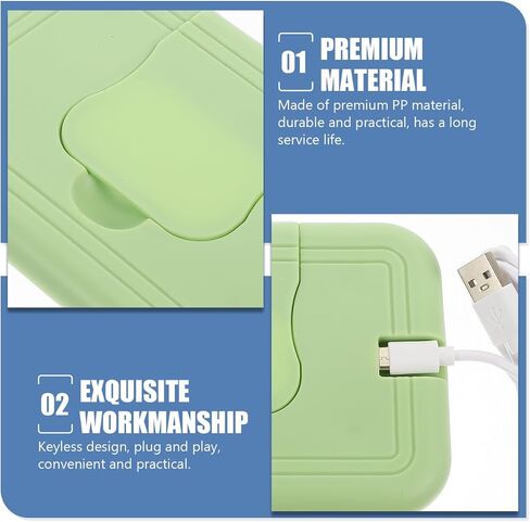 Newborn Diapers Diaper Wipe Warmers, Baby Warmer, Portable Wet Tissue Heater for Home Baby Wipes(Green) in Kuwait