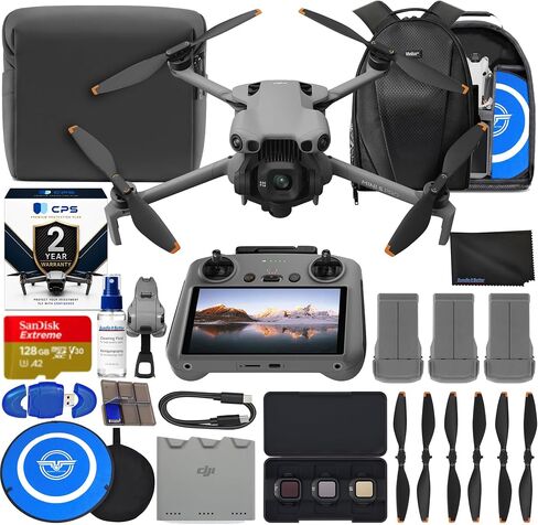 DJI Mini 5 Pro Drone Fly More Combo with RC 2 Controller Folding Drone with 4K Video, 36 Mins Flight Time, 3 Batteries Bundle with 128GB Memory, CPS 2 Year Warranty + Pilot Kit in Kuwait