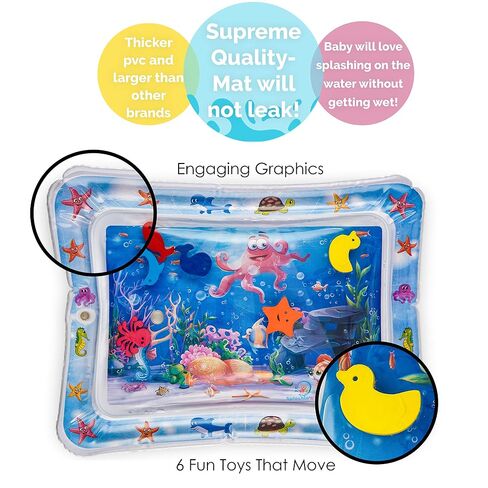Splashin'kids Inflatable Tummy time Premium Water mat Infants and Toddlers is the Perfect Fun time Play Activity Center Your Baby's Stimulation Growth in Kuwait