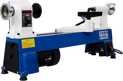 Gecheer 10" x 18" Benchtop Wood Lathe with 5 Variable Speeds (500–3200 RPM), 1/2 HP Motor, MT2 Centers, Cast Iron Construction for Pens, Bowls, and Small Woodturning Projects in Kuwait