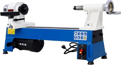 Gecheer 10" x 18" Benchtop Wood Lathe with 5 Variable Speeds (500–3200 RPM), 1/2 HP Motor, MT2 Centers, Cast Iron Construction for Pens, Bowls, and Small Woodturning Projects in Kuwait