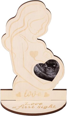 Pregnancy Picture Frames, Wooden Photo Frame Heart Picture Frame for Pregnant Women Maternity Wooden Décor for First Time Moms in Kuwait