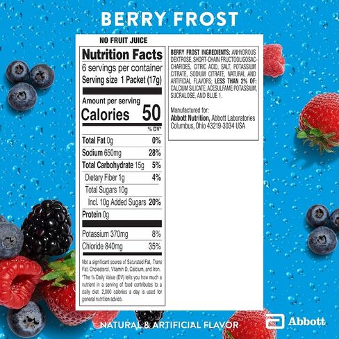 Pedialyte AdvancedCare Plus Berry Frost Bundle - 4 Pack 1L Electrolyte Drinks with 33% More Electrolytes & 6 Powder Packets with PreActiv Prebiotics in Kuwait