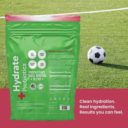 CorVive Kids Hydrate Electrolyte Drink Mix - Watermelon Flavor - Daily Hydration Powder w/Probiotics, Postbiotics, Vitamin C & Magnesium - No Artificial Sweeteners or Dyes - 15 Individual Stick Packs in Kuwait