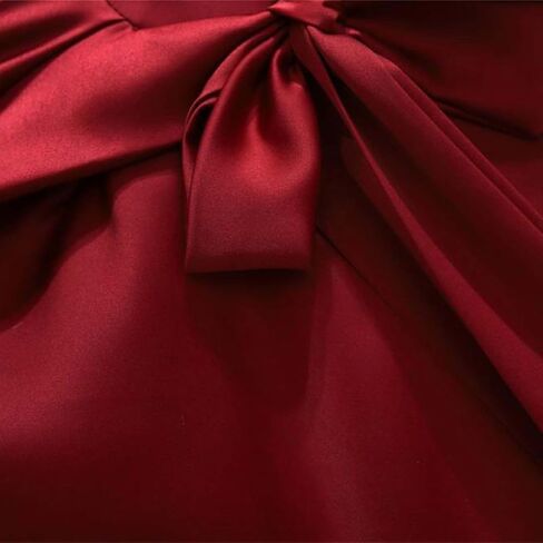 Satin Silk Side Slit Maxi Skirt High Waisted Elastic Waist Split Long Skirts Ruffled Dress for Women in Kuwait