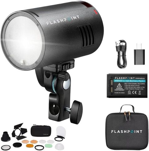 Flashpoint XPLOR 100 Pro II R2 TTL Pocket Flash (Black), with Round Head Accessory Kit in Kuwait