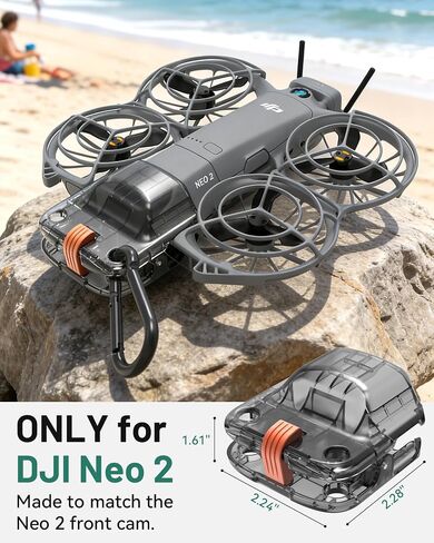 Gimbal Protector for DJI Neo 2, Portable Gimbal Cover | Only for DJI Neo 2, Gimbal Cover and Bumper Guard with Carabiner for Backpack Carrying, Hiking, Backpacking, Travel, Storage in Kuwait