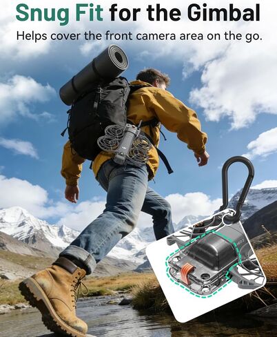 Gimbal Protector for DJI Neo 2, Portable Gimbal Cover | Only for DJI Neo 2, Gimbal Cover and Bumper Guard with Carabiner for Backpack Carrying, Hiking, Backpacking, Travel, Storage in Kuwait