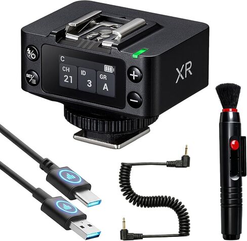 Godox XR Wireless Flash Receiver for Canon, for Nikon -Upgrade of godox X1R, 2.4G TTL HSS Trigger with Built-in Lithium Battery, Wireless Sync Remote Flash Receiver for Camera XR-C XR-N with Brush in Kuwait
