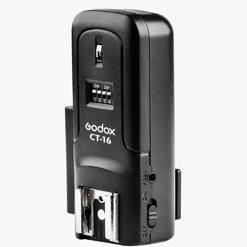 Godox CTR-16 Wireless Flash Trigger Kit, 16-Channel 433MHz Radio Flash Trigger Transmitter and Receiver Set for DSLR Cameras, Studio Strobe and Speedlite, Includes Sync Cable and Adapter, No TTL in Kuwait