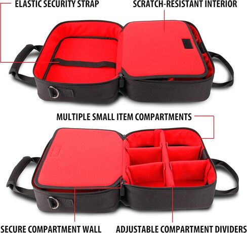 USA Gear Carrying Case Fits Dwarflab Dwarf Mini Smart Telescope, Dwarf 3 Smart, Mini Hydraulic Tripod & more Compact Telescopes - Shoulder Electronics Bags with Customizable Padded Interior in Kuwait