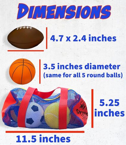 My First Sports Bag! 6-Pack of 3.5 inch Foam Balls with Gym Bag, Kids and Toddlers 3+, Toddler Sports Balls in Kuwait