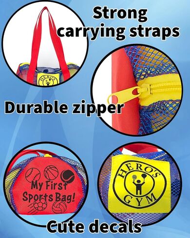 My First Sports Bag! 6-Pack of 3.5 inch Foam Balls with Gym Bag, Kids and Toddlers 3+, Toddler Sports Balls in Kuwait