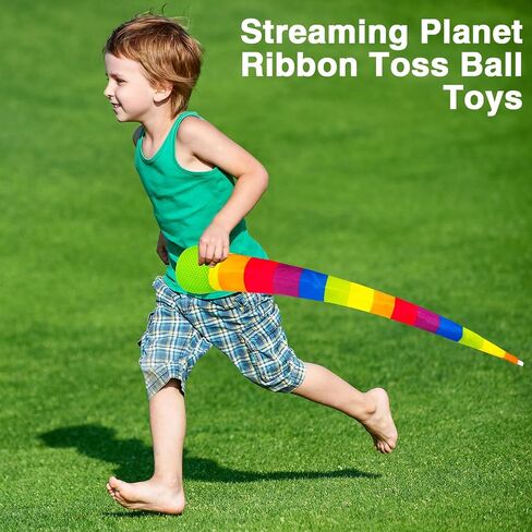 3 Pcs 25.6 Inch Comet Balls with Rainbow Tail, Soft Throwing and Catching Balls for Sensory Training and Coordination in Kuwait