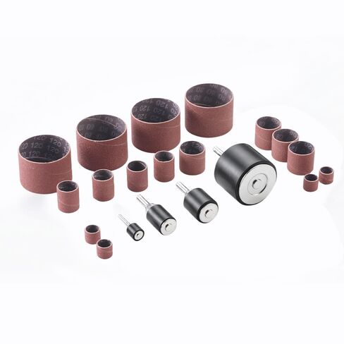 Hoteche 20PC Sanding Sleeves Set, 4 Sizes (1/2"-2"), 80# 120# Grit, Sanding Drums for Woodworking & DIY in Kuwait