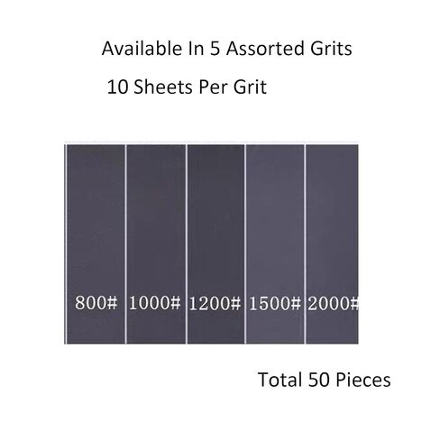 Wet Dry Sandpaper 800-2000 Grit, 50 Sheets 9x11 Inch for Wood Metal Paint Polishing in Kuwait