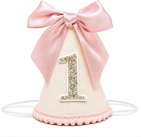Sage Green 1st Birthday Hat - Adorable Felt Cone Crown for Boys & Girls | Perfect Baby First Birthday Hat in Kuwait
