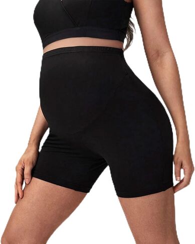 Maternity Biker Shorts Cotton Workout Leggings with Belly Support Summer Pregnancy Clothes for Women Athletic Wear in Kuwait