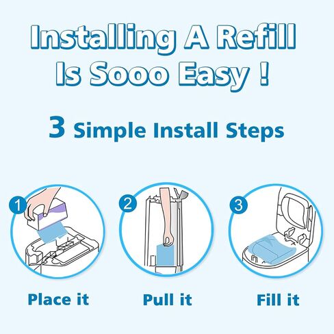 Bags Refill Compatible with Genie Easy Roll Signature Diaper Pail and Platinum Diaper Pail, Upgraded 60 Bags Hold up to 2800 Newborn Diapers, Extra Thickness Powerful Odor Control, Plant Scented in Kuwait