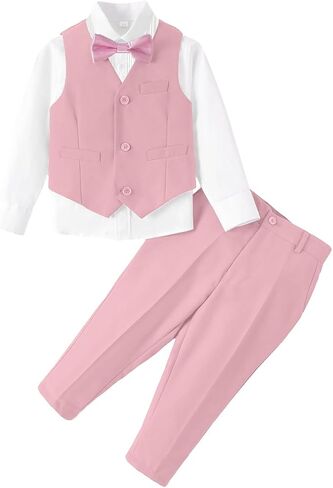 Baby Boys Clothes Suits Toddler Formal Gentleman Wedding Outfit Dress 4Pcs Infant Suit Sets in Kuwait