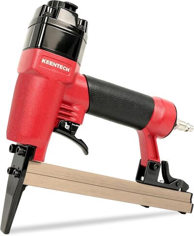 KEENTECH Pneumatic Upholstery Staple Gun with Extended Nose, Fits 22GA 3/8" Crown Staples, 1/4" to 5/8" Length in Kuwait