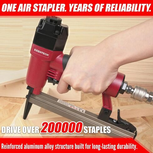 KEENTECH Pneumatic Upholstery Staple Gun with Extended Nose, Fits 22GA 3/8" Crown Staples, 1/4" to 5/8" Length in Kuwait