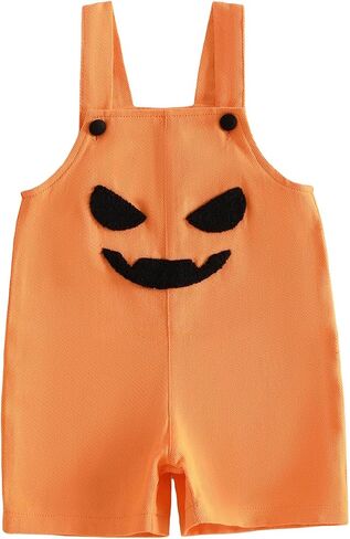 Baby Boy Girl Overalls Shorts Bib Jumpsuit Cute Baby Clothes | Stripe Buttons Bib Shortalls + Hat, Toddler Suspender Pants, Lightweight Breathable,Infant Boys Girls Summer Spring Outfits in Kuwait