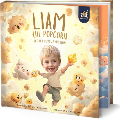 ELFINK Personalized Children Story Books - Popcorn Kingdom Adventures - Customized Name & Photo - Baby Gifts - Children Bedtime Story (Soft Cover) in Kuwait