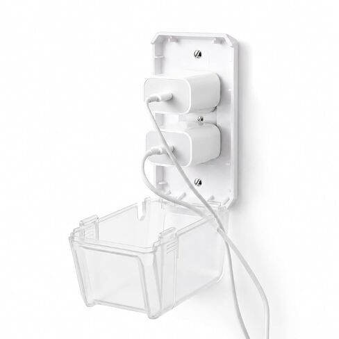 Bates- Baby Safety Outlet Cover Box, Transparent Door, Baby Proof Outlet Covers, Plug Covers for Electrical Outlets in Kuwait