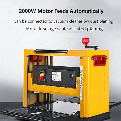 220V Multifunctional Woodworking Heavy Duty Bench Planer 2000W, 13 Inch Bench Planer, 8000 RPM Bench Electric Planer Planing Tool in Kuwait