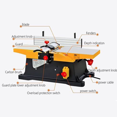 220V Bench Top Thickness Planer, 1800W 12000rpm Wood Planer Thickness Planer for Wood Cutting Carpentry and DIY in Kuwait