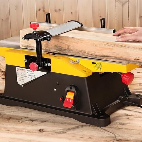 220V Electric Wood Planer, 1800W Heavy Duty Bench Planer Precision Heads 12000rpm, Large Aluminum Workbench in Kuwait