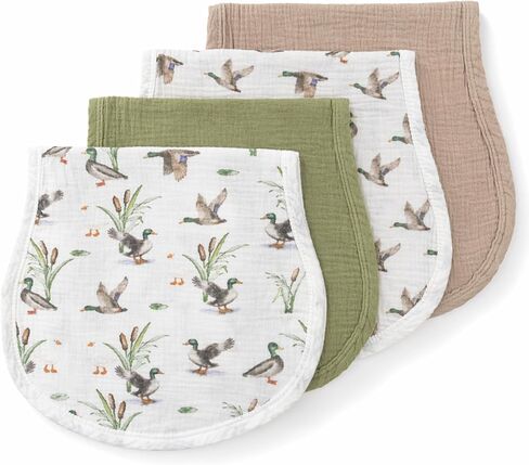 4 Pcs Western Burp Cloths Baby Boy, 22" x 10.6" Cowboy Cotton Spit Up Rags | Muslin Burp Cloths, Retro Cowboy Themed, Absorbent Cotton, Infant Newborn Gifts, Baby Nursery Decor in Kuwait