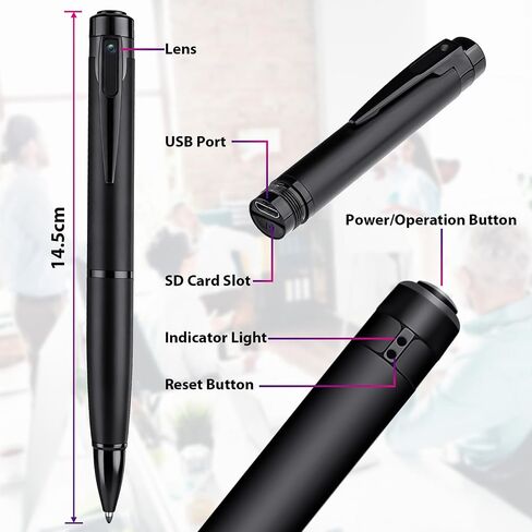 Body Recorder, Mini Nanny Camera with Video or Picture Taking, Surveillance Cam for Indoor Outdoor in Kuwait