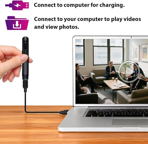 Body Recorder, Mini Nanny Camera with Video or Picture Taking, Surveillance Cam for Indoor Outdoor in Kuwait