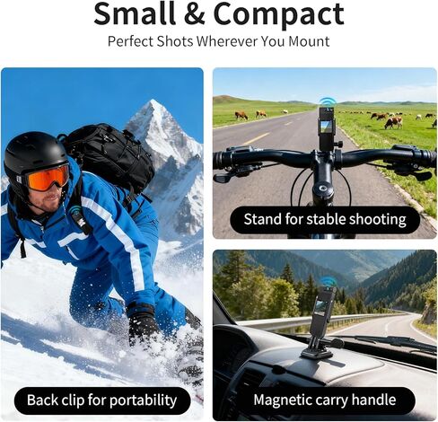 128GB Mini Body Camera with 180° Rotating Lens, 1080P HD Mini Body Cameras with Audio and Video Recording, Loop Record, 8 Hours Continuous Recording Camcorder for Security, Work, Travel in Kuwait