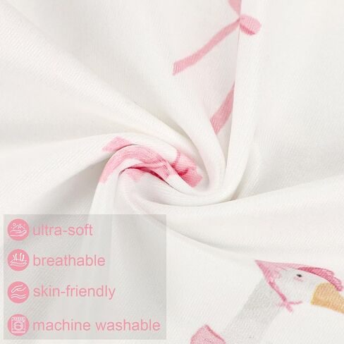 Ruffled Nursing Pillow Cover for Girls, Stetchy & Soft, Cute Goose | Removable Breathable Slipcover for Breastfeeding Pillows Only Cover in Kuwait
