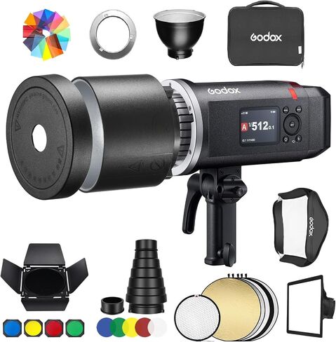 Godox AD600BM II 600Ws HSS Outdoor Flash Bowens Mount | 0.01-1.9s recycle, 1/512-1/1 power control, 40W LED modeling lamp, 500 full-power flashes, 2.4G wireless with 16 groups in Kuwait