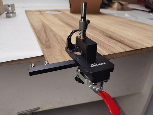 Tydeey 35mm Concealed Hinge Jig for Cabinet Doors, Aluminum Hinge Drilling Guide with Depth Adjustment, 3–4 Inch Edge Distance Arm, Dust Port & Toggle Clamp in Kuwait