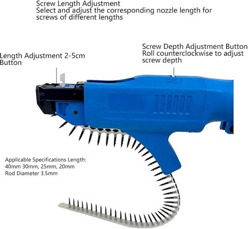 Screw Drill Chain Adapter for Power Drill Gun, Chain Nail Guns Adapter Efficient Labor Saving Screw Spike Chain Nail Gun Adapter for 47‑50mm Electric Drill in Kuwait