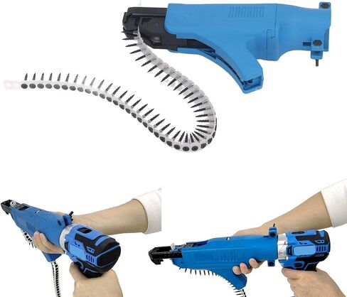 Screw Drill Chain Adapter for Power Drill Gun, Chain Nail Guns Adapter Efficient Labor Saving Screw Spike Chain Nail Gun Adapter for 47‑50mm Electric Drill in Kuwait